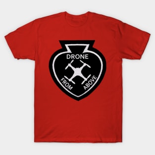 Drone From Above Vintage Style Patch T-Shirt